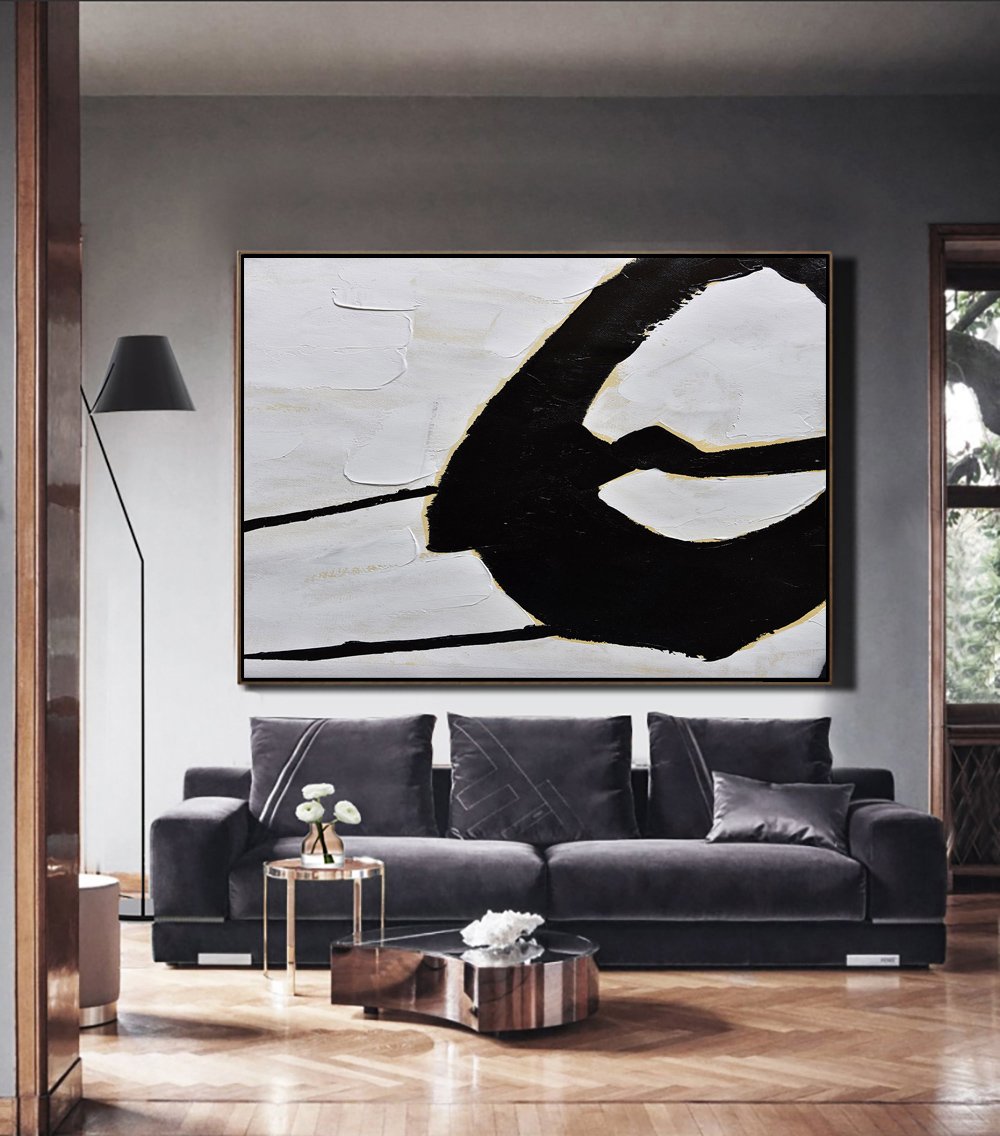 Horizontal Palette Knife Minimalist Art #C30Z